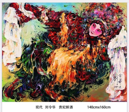 著名油画《贵妃醉酒》为上海艺术博览会增添光彩