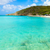 库拉索岛田园诗般的荷兰加勒比海海岸是阿鲁巴和博内尔岛的姊妹岛