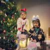 波波女孩穿姐姐服过圣诞节 贾静雯为她的女儿准备礼物
