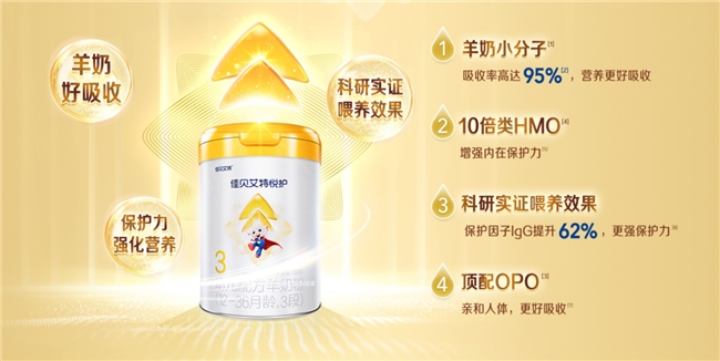 佳贝艾特悦护不仅是益生菌奶粉，更是宝宝消化健康的守护者